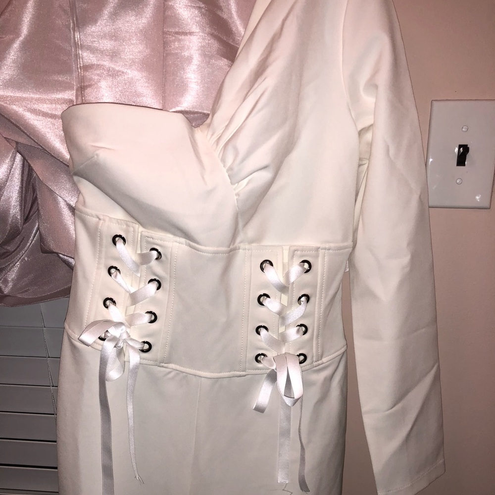 White flare jumpsuit